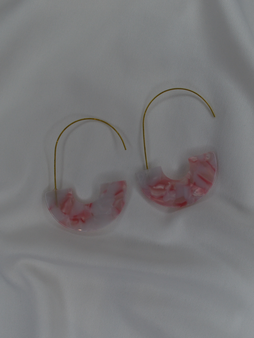 Patterned Arc Hook Earrings