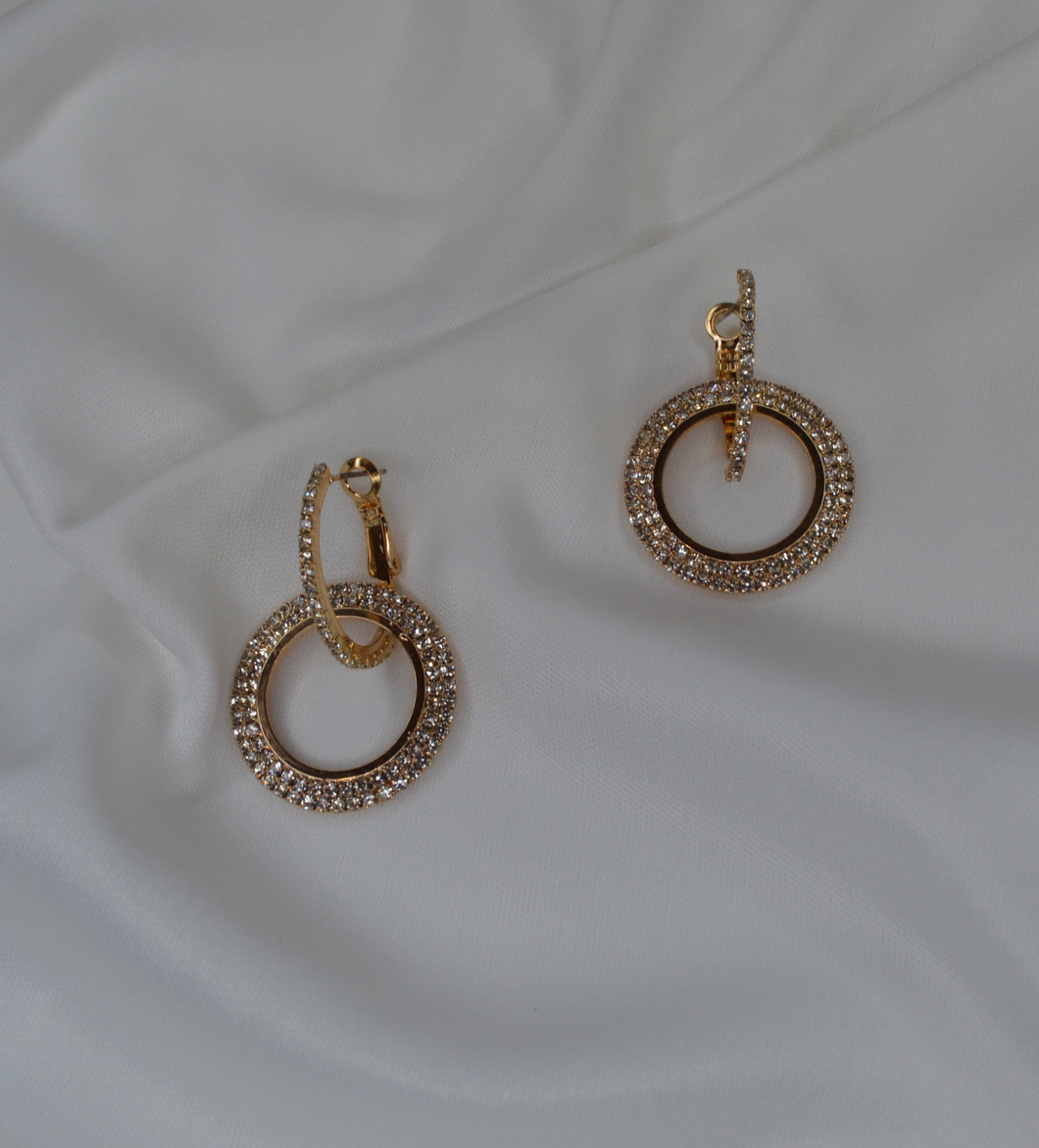 Double Hoop Drop Earrings