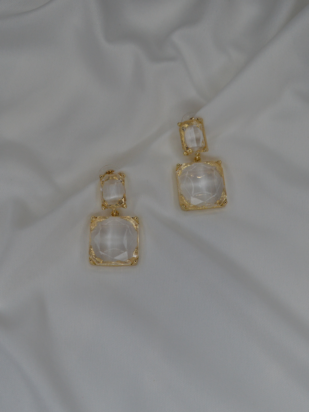 Transparent Cube Earrings