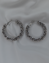 Load image into Gallery viewer, Diamante Encrusted Hoops
