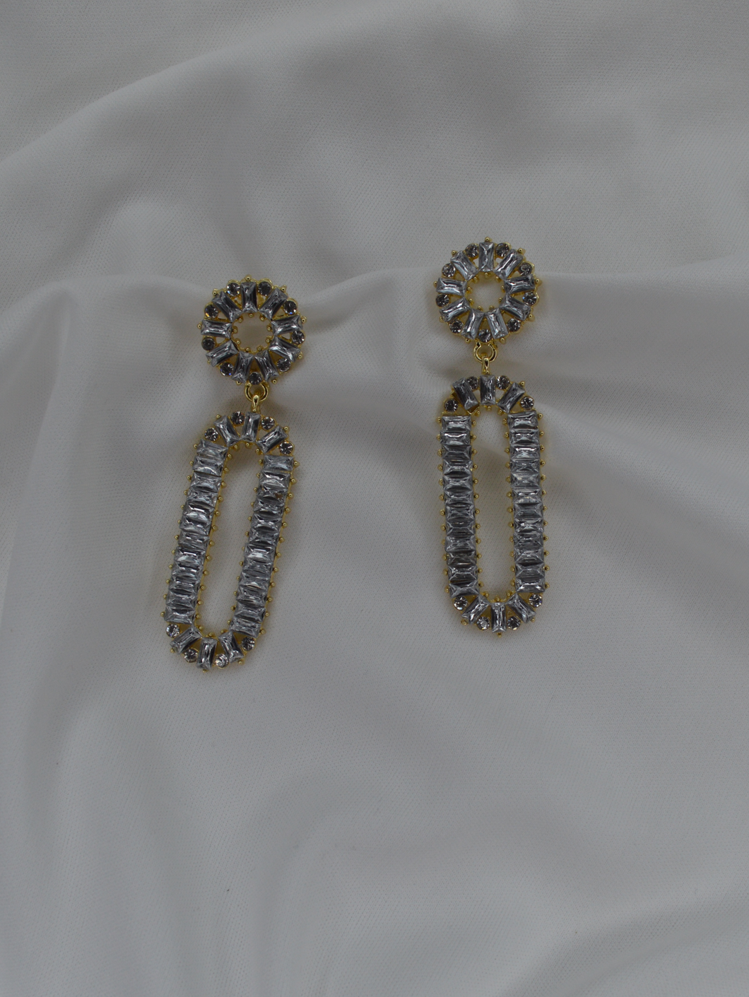 Oval Chandelier Drop Earrings