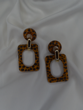 Load image into Gallery viewer, Leopard Square Earrings
