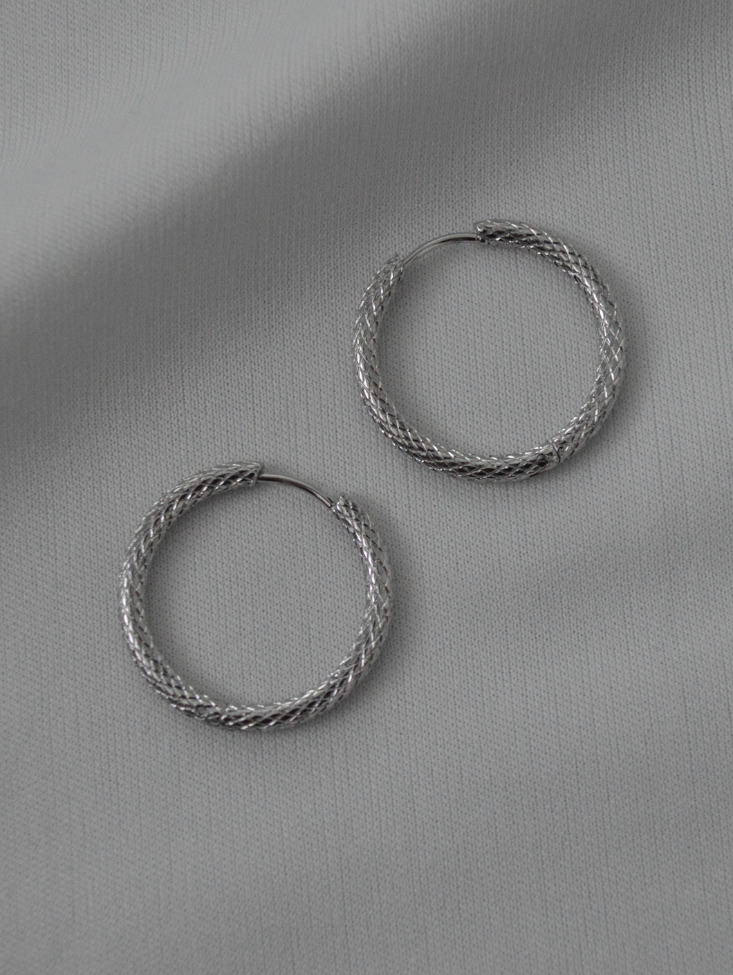 Titanium Steel Engraved Hoops