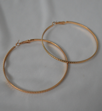 Load image into Gallery viewer, Gold Plated Ornate Hoops
