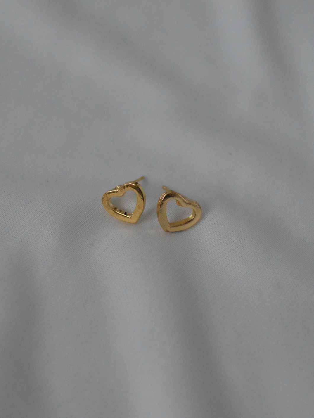 Gold Plated Heart Studs