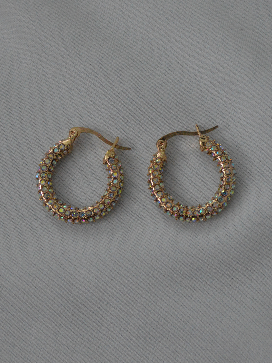 Diamante Buckle Hoops