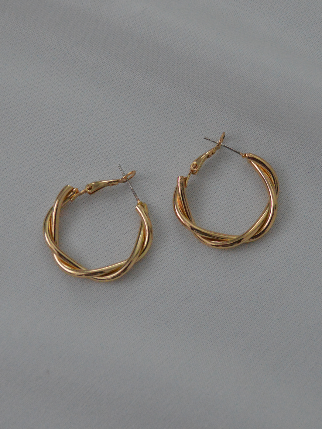 Entwined Gold Hoops