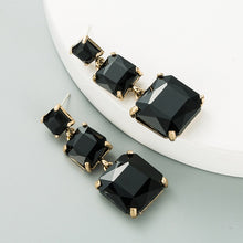 Load image into Gallery viewer, Triple Stone Drop Earrings
