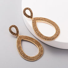 Load image into Gallery viewer, Hollow Pear Drop Earrings
