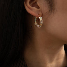 Load image into Gallery viewer, Diamante Buckle Hoops
