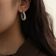 Load image into Gallery viewer, Diamante Buckle Hoops
